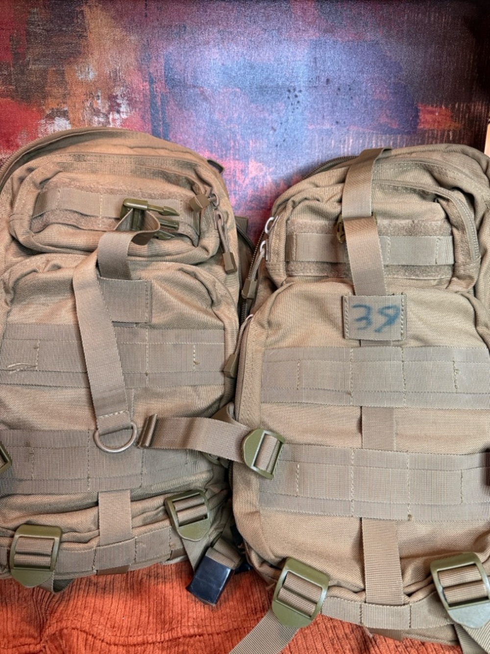 PAIR!!! Condor 24L Assault Pack Compact Tactical Sling Backpack - Tan